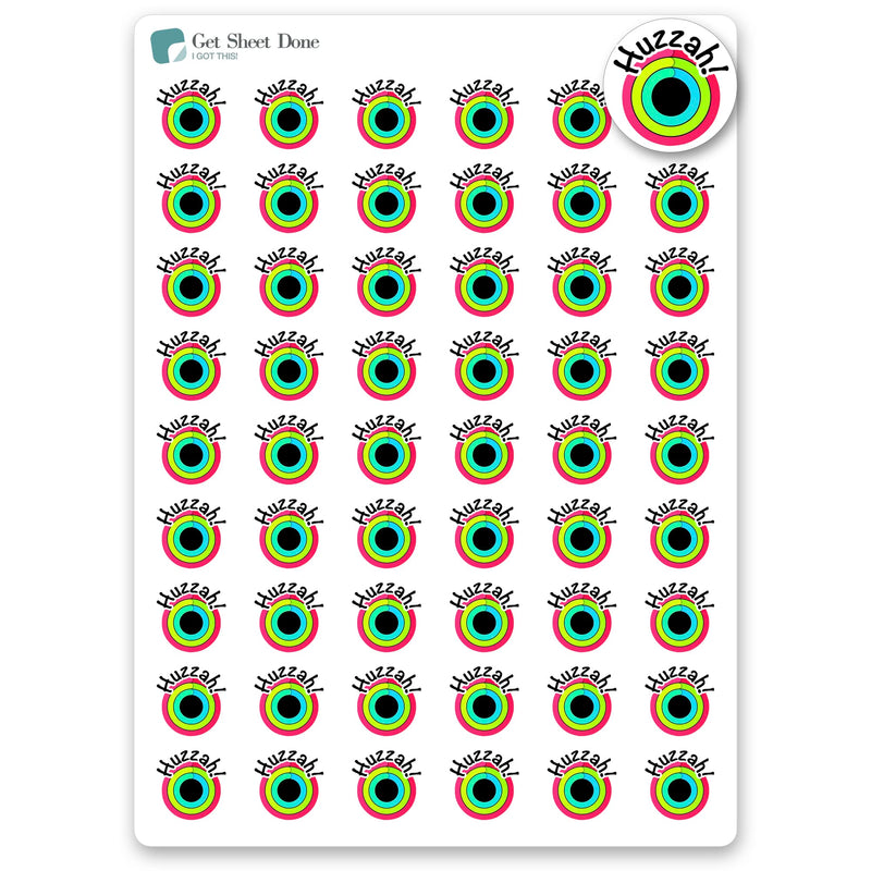 Activity Ring Close Tracker Planner Stickers / 54 Fun Vinyl Stickers (1/2”) / Apple/Health Exercise Fitness Essential Productivity Life/Bullet Bujo Journal/Todo Reminder