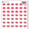Brain Fog Tracker Stickers / 54 Fun Vinyl Stickers (1/2”) / Health Wellness Stickers Period Menstruation Menopause/Essential Productivity Life Planner Self Care/Bujo Bulleted Journal