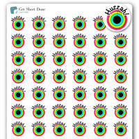 Activity Ring Close Tracker Planner Stickers / 54 Fun Vinyl Stickers (1/2”) / Apple/Health Exercise Fitness Essential Productivity Life/Bullet Bujo Journal/Todo Reminder