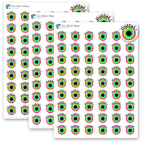 Activity Ring Close Tracker Planner Stickers / 54 Fun Vinyl Stickers (1/2”) / Apple/Health Exercise Fitness Essential Productivity Life/Bullet Bujo Journal/Todo Reminder