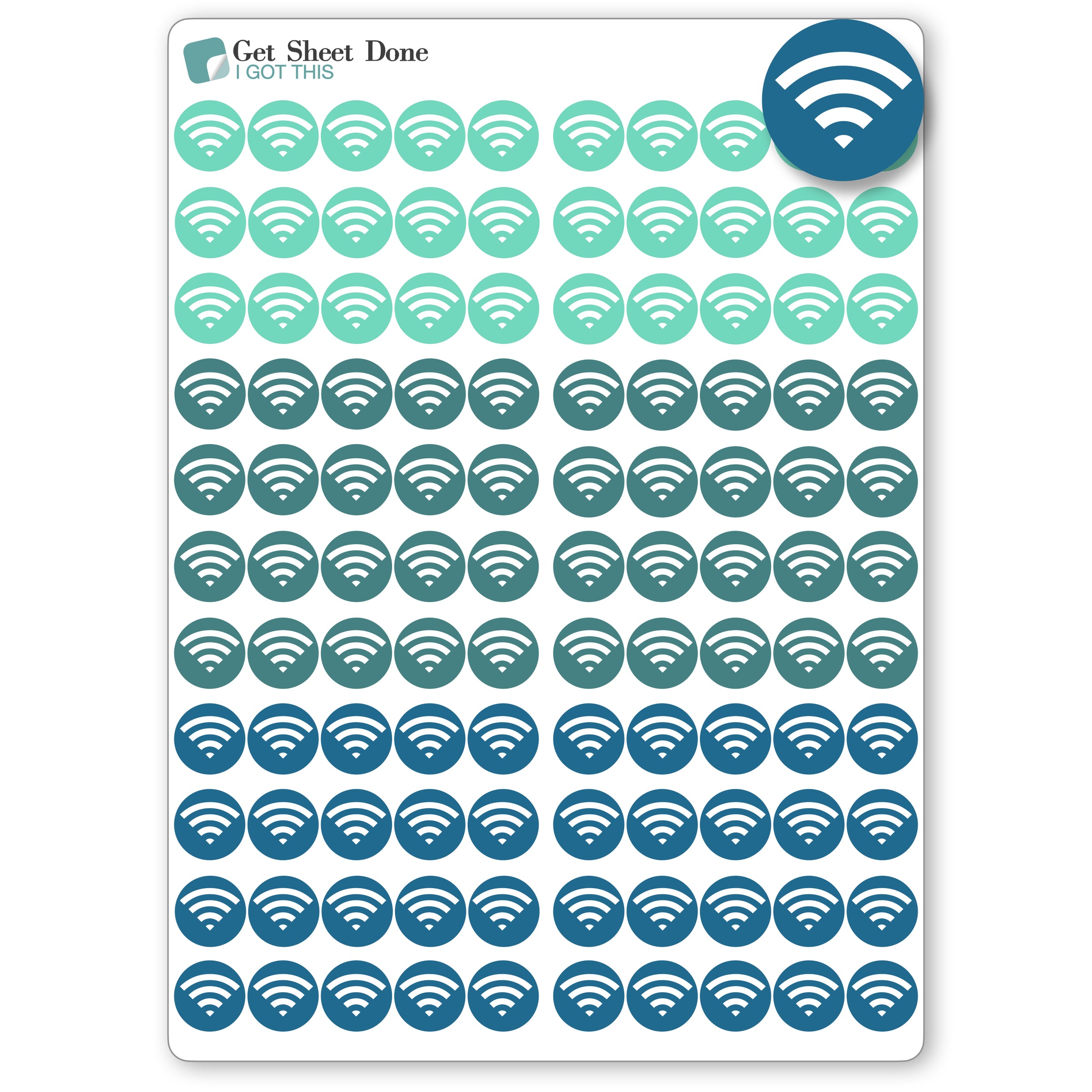 Wifi Dot Stickers - Pay Internet Reminder - Bill and Budget Stickers ...