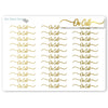 On Call Foiled Script Stickers