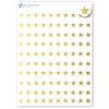 Gold Foiled star  100 Mini Micro Dot Decals   for color code coding productivity planning craft kid reward reminder appointment chores todo Planner Stickers / Bullet Journaling / Bujo / Essential Productivity Stickers