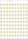 Gold Foiled star  100 Mini Micro Dot Decals   for color code coding productivity planning craft kid reward reminder appointment chores todo Planner Stickers / Bullet Journaling / Bujo / Essential Productivity Stickers