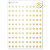 Gold Foiled Asterisk Dot   / 100 mini dots (1/3") / Productivity Bullet Point /Vinyl Micro Dots/ Accessory/Bujo Journaling Planner Stickers / Bullet Journaling / Bujo / Essential Productivity Stickers