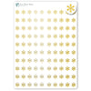 Gold Foiled Asterisk Dot Planner Stickers / 100 mini dots (1/3") / Productivity Bullet Point Stickers/Vinyl Micro Dots/Planner Accessory/Bujo Journaling Stickers