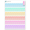 Water Habit Tracker Sticker / 60 Daily Write In Smudge Proof Vinyl  (1/2?H) / Hydrate Fluid Tracking Health Wellness Self Care / ?Essential Productivity Life/Bullet Bujo Journal Planner Stickers / Bullet Journaling / Bujo / Essential Productivity Stickers