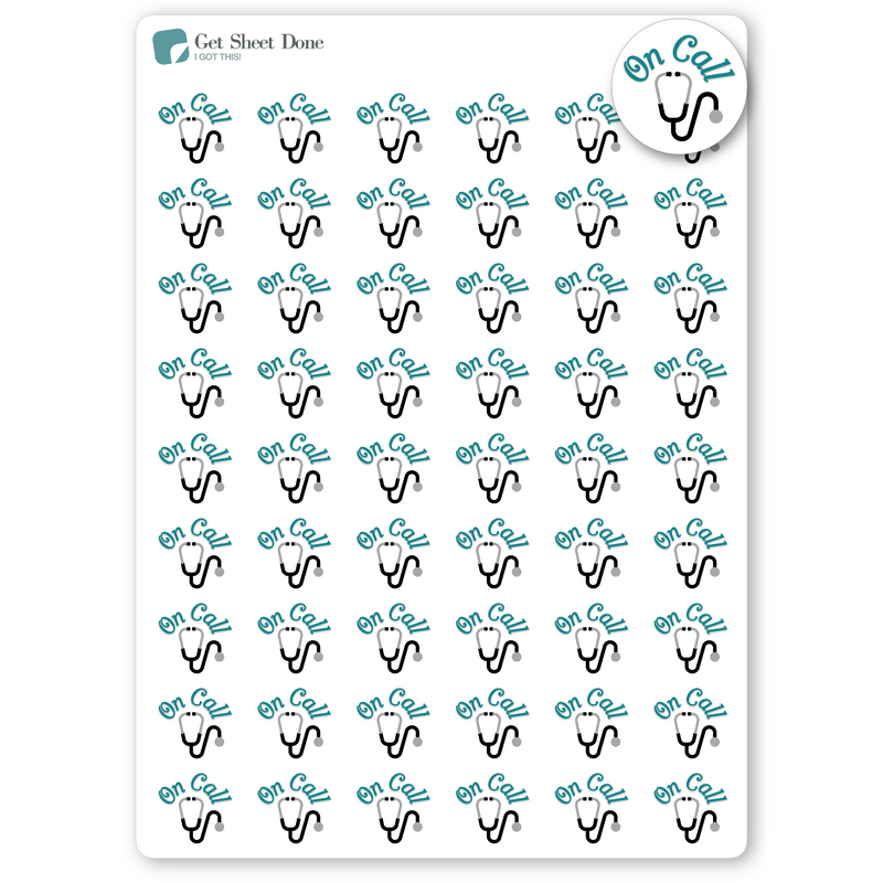 On Call Planner Stickers