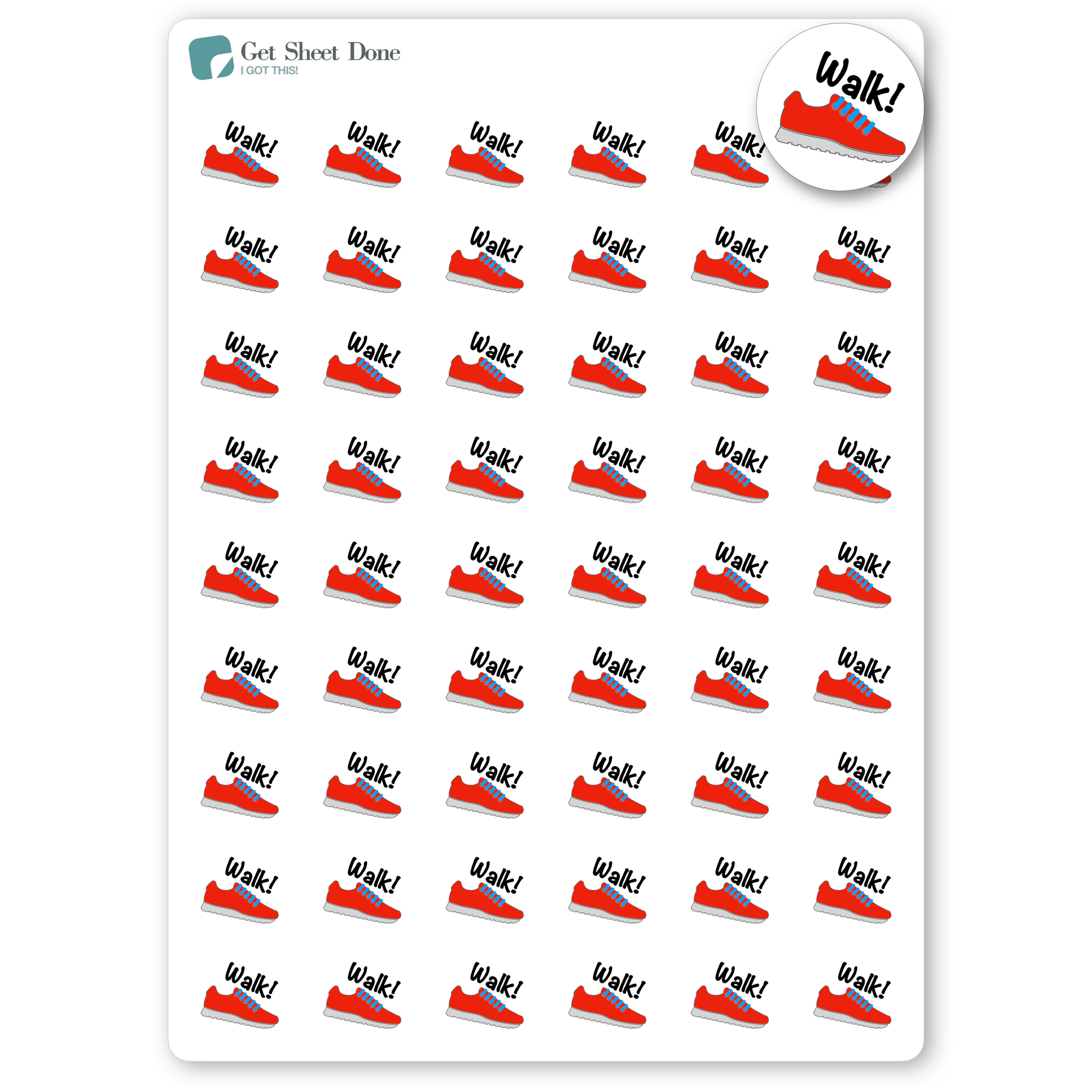 Run Exercise Planner Stickers