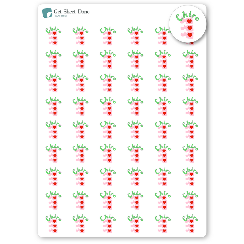 Chiropractor Appointment Stickers
