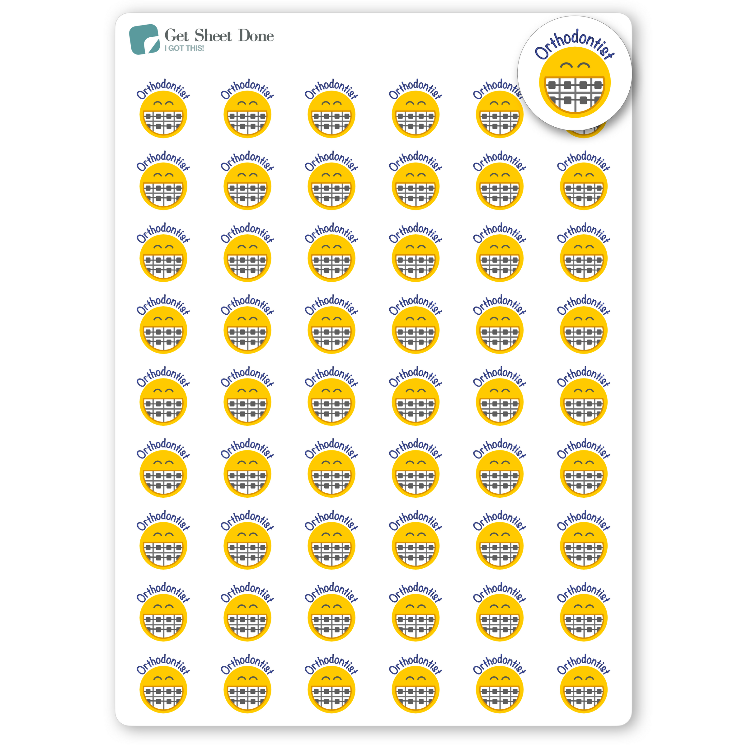 Orthodontist Appointment Stickers