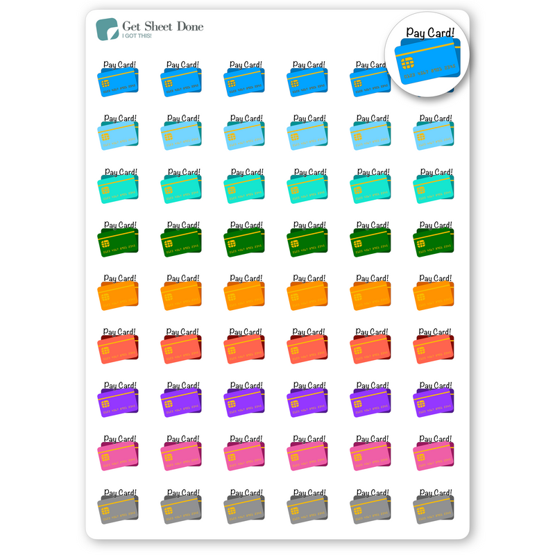 Pay Credit Card Planner Stickers