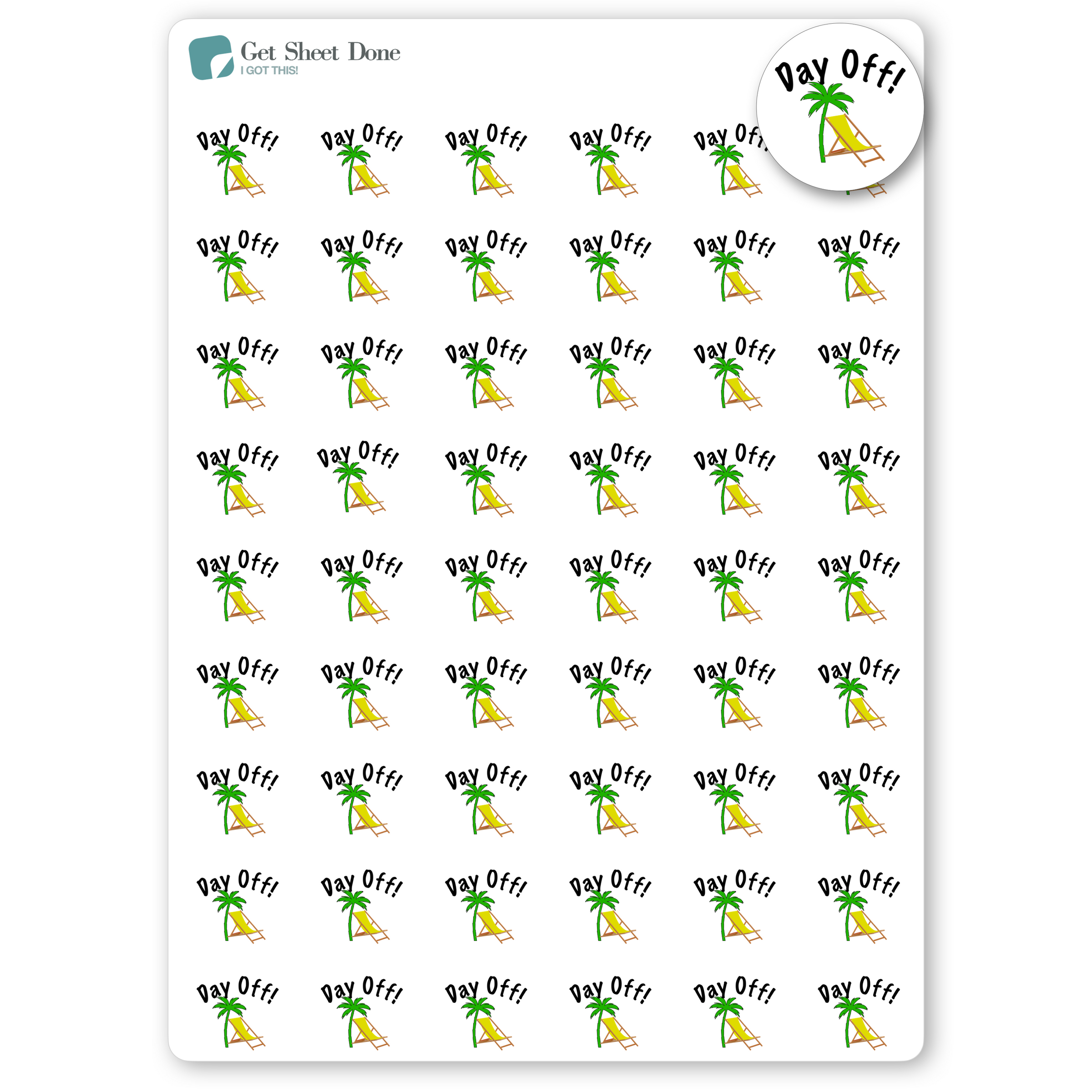 Day Off Stickers