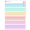 Water Tracker Planner Stickers/ Health & Wellness / Sports / Habit Tracking / Write In  / Bullet Journaling / Bujo / Essential Productivity Stickers