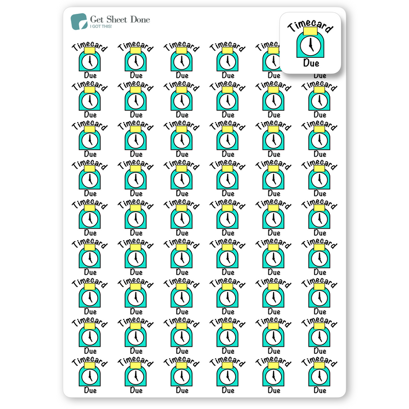 Time Card Stickers