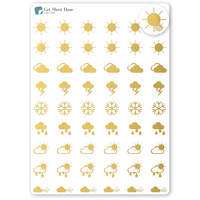 Foiled Weather Planner Stickers.