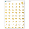 Foiled Weather Planner Stickers.