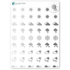 Foiled Weather Planner Stickers.