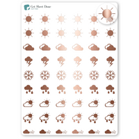 Foiled Weather Planner Stickers.