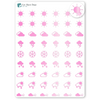 Foiled Weather Planner Stickers.