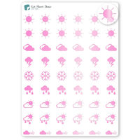 Foiled Weather Planner Stickers.