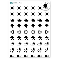 Foiled Weather Planner Stickers.