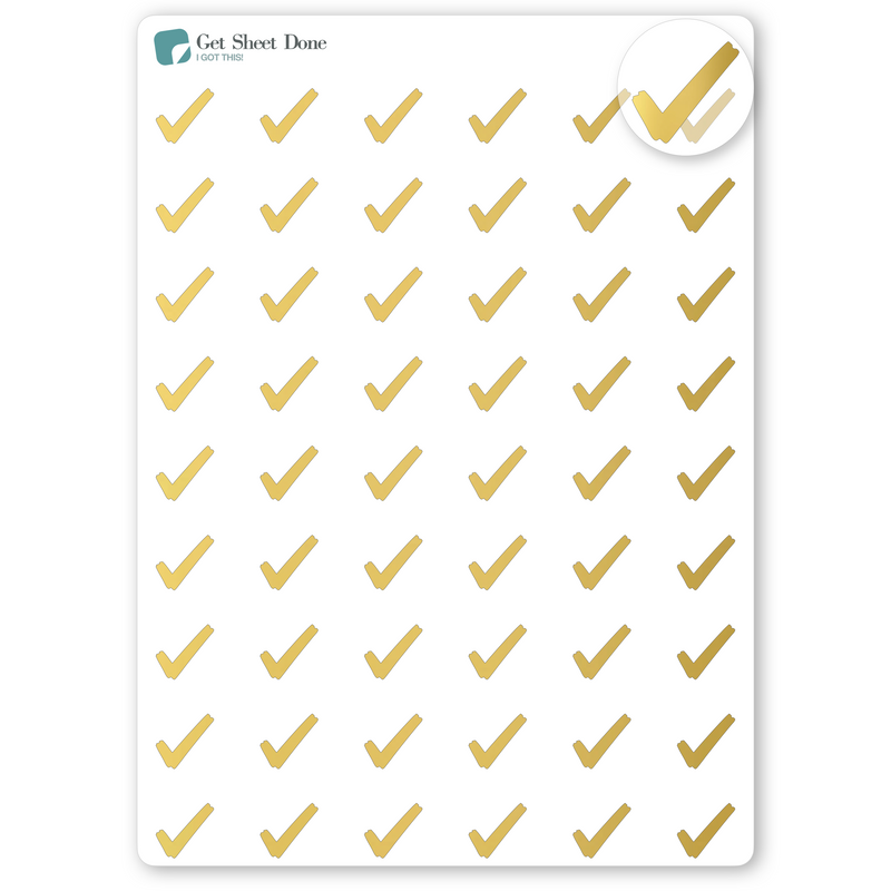 Foiled Check Planner Stickers.