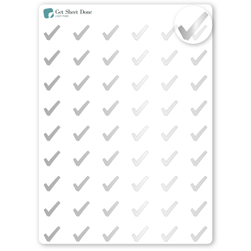 Foiled Check Planner Stickers.