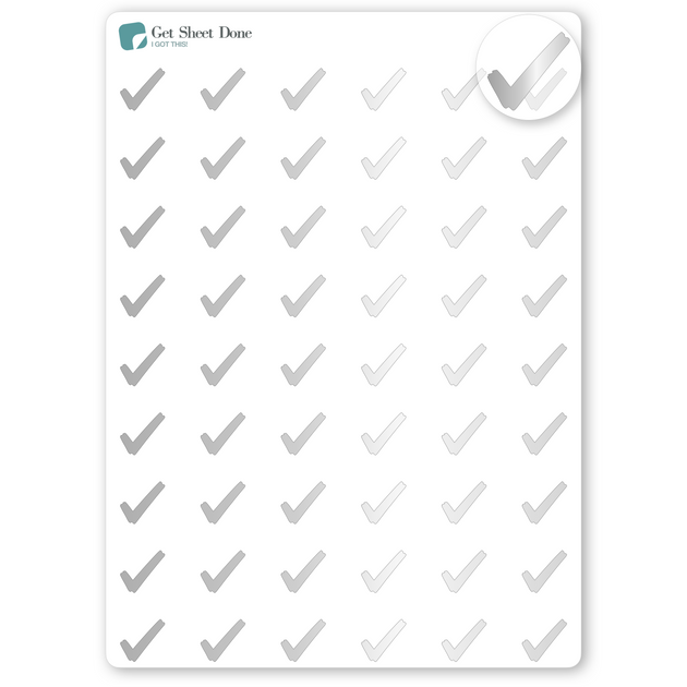 Foiled Check Stickers - Checkmark Stickers - DIY Calendar Stickers ...