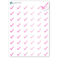 Foiled Check Planner Stickers.