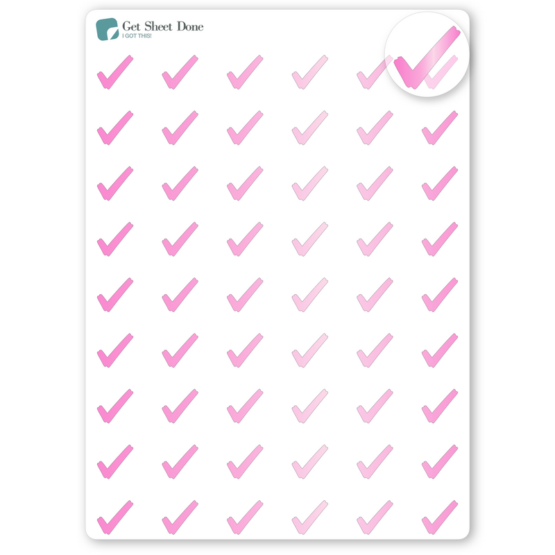 Foiled Check Planner Stickers.