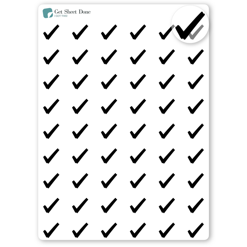 Check Hand Sticker Foiled Check Stickers - Checkmark Stickers - DIY Calendar Stickers ...