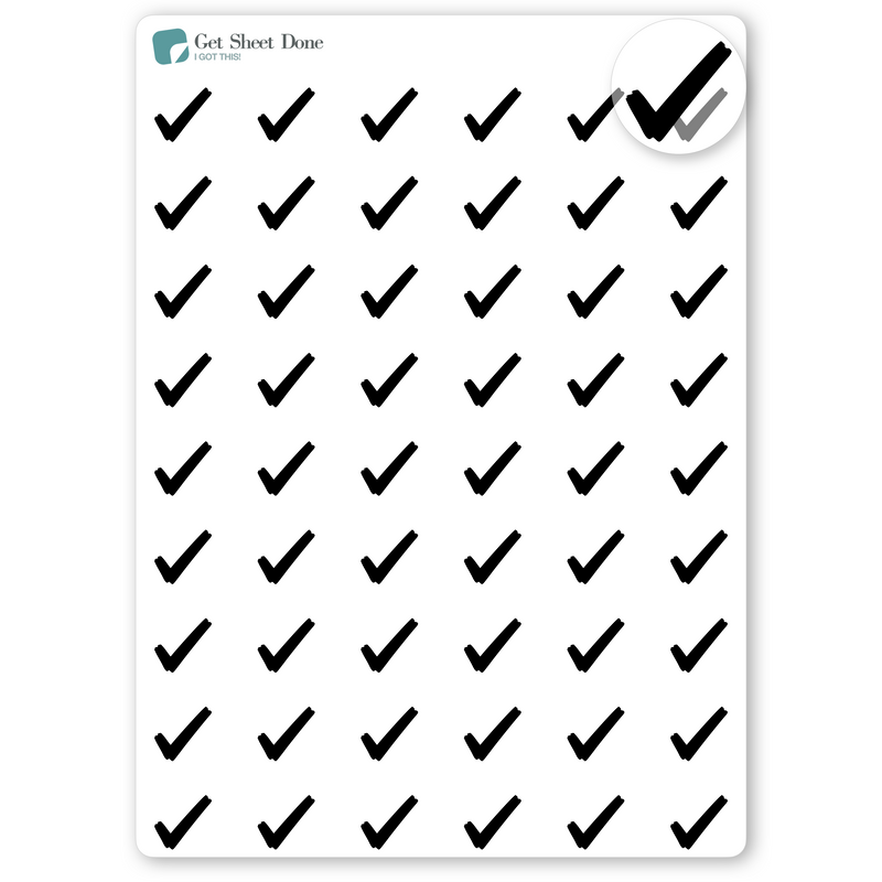 Foiled Check Planner Stickers.