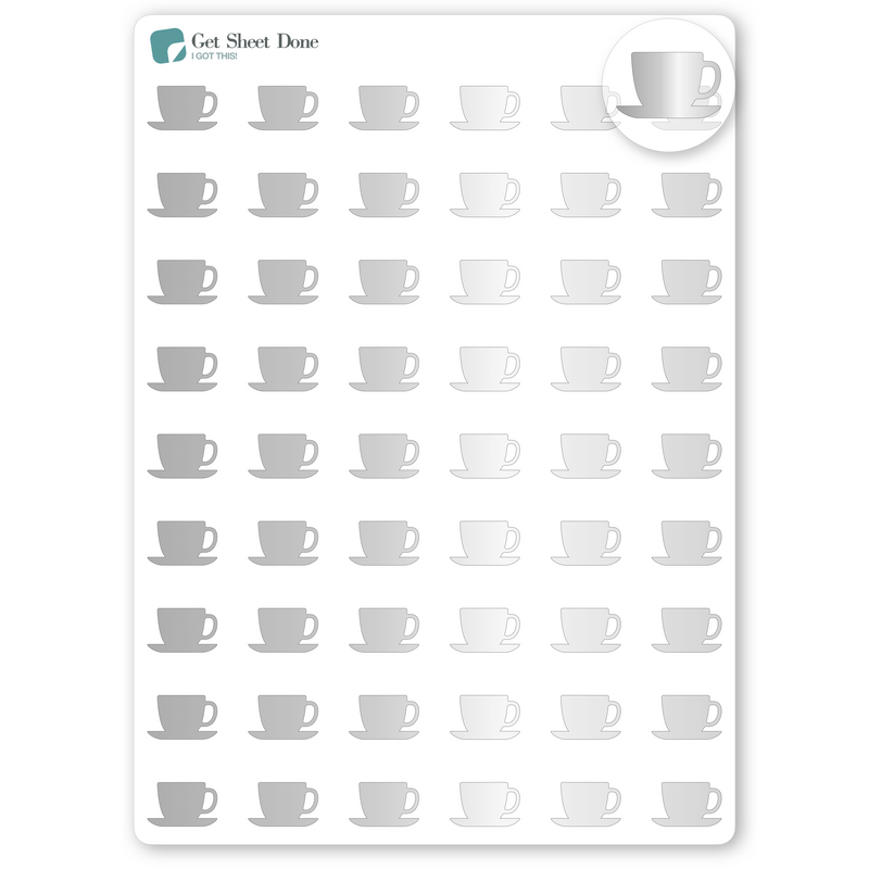 Foiled Coffee Planner Stickers.