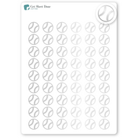 Foiled Baseball Planner Stickers.