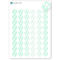 Foiled Baseball Planner Stickers.