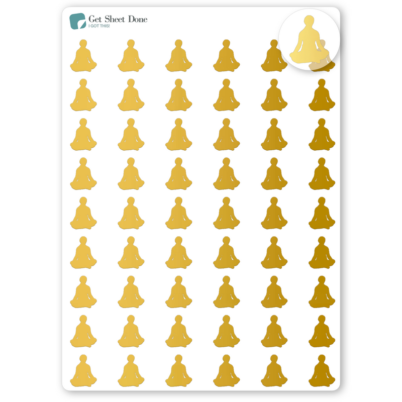 Foiled Yoga Stickers.