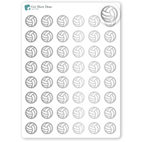 Foiled Volleyball Stickers.