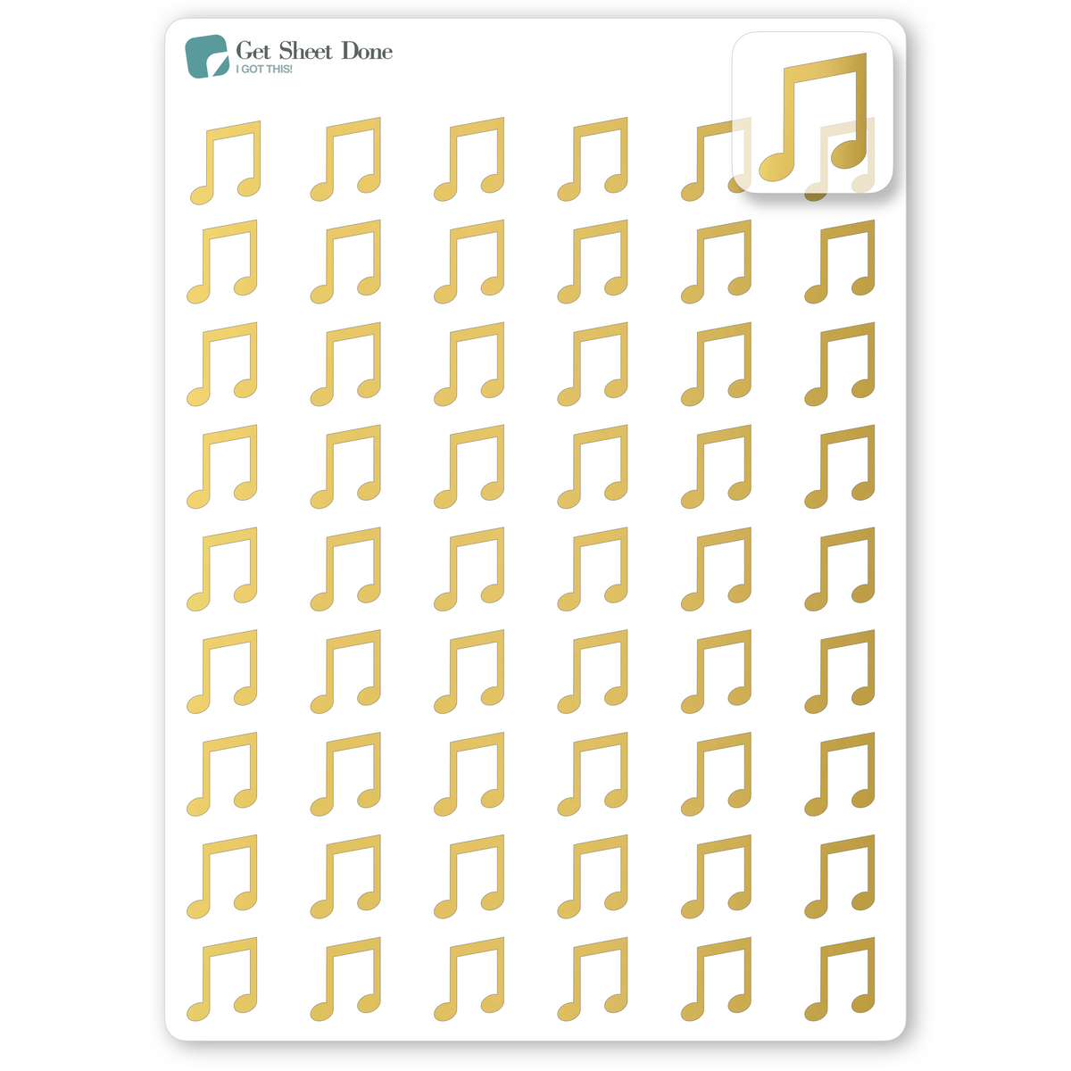 Foiled Music Planner Stickers.