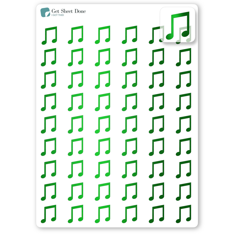Foiled Music Planner Stickers.