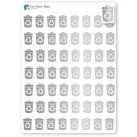 Foiled Recycle Day Planner Stickers.