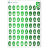 Foiled Recycle Day Planner Stickers.