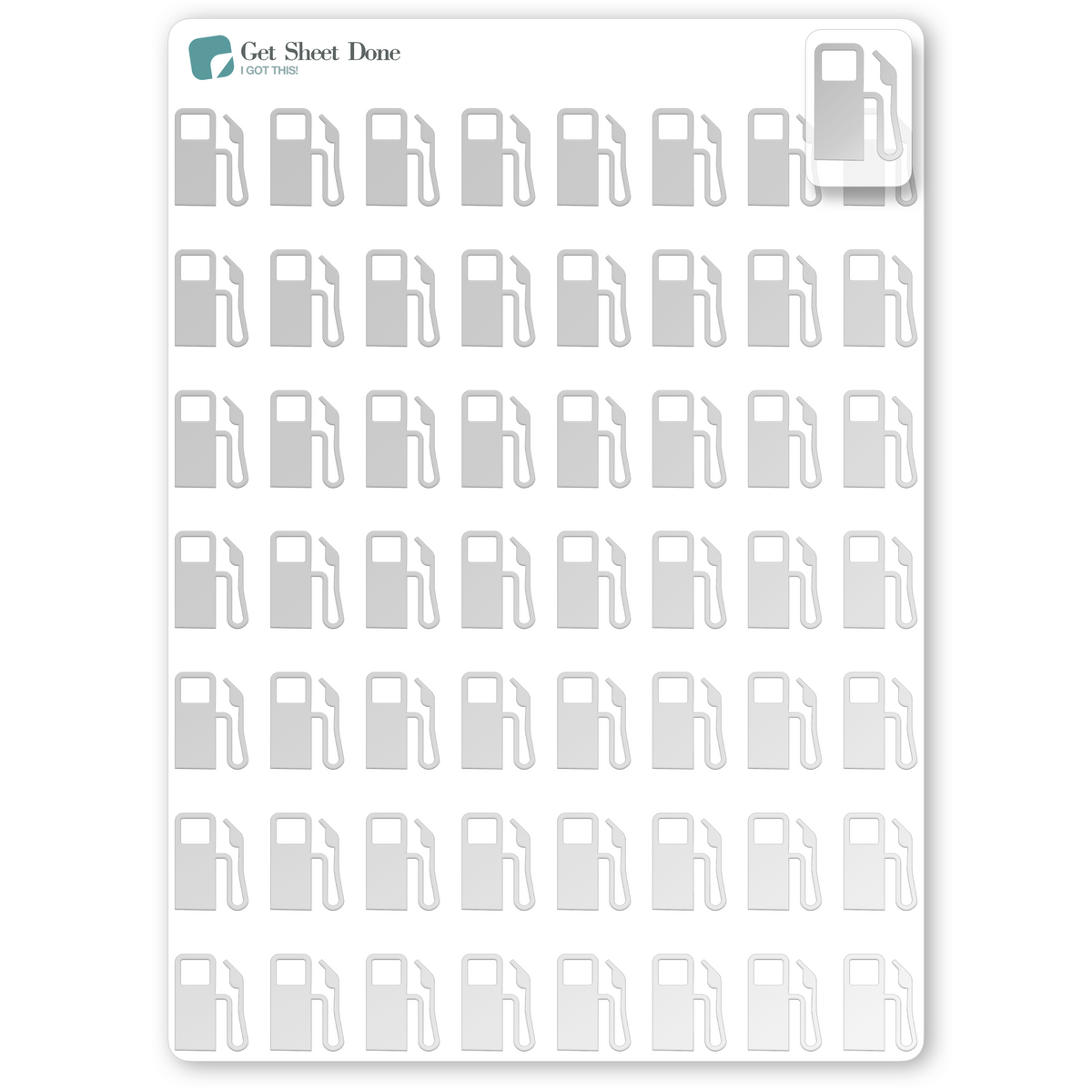 Foiled Gas Planner Stickers.