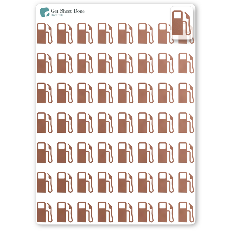 Foiled Gas Planner Stickers.