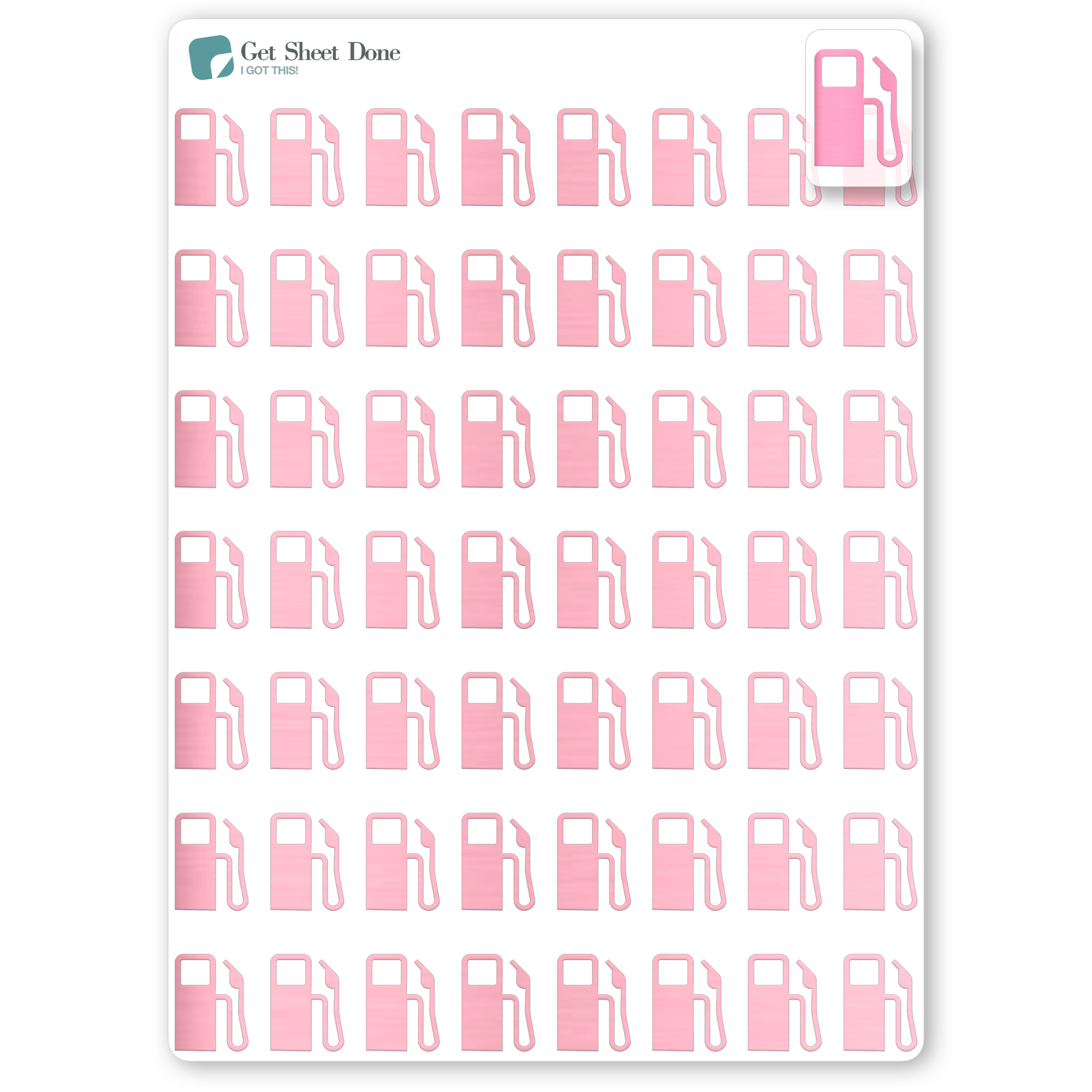 Foiled Gas Planner Stickers.