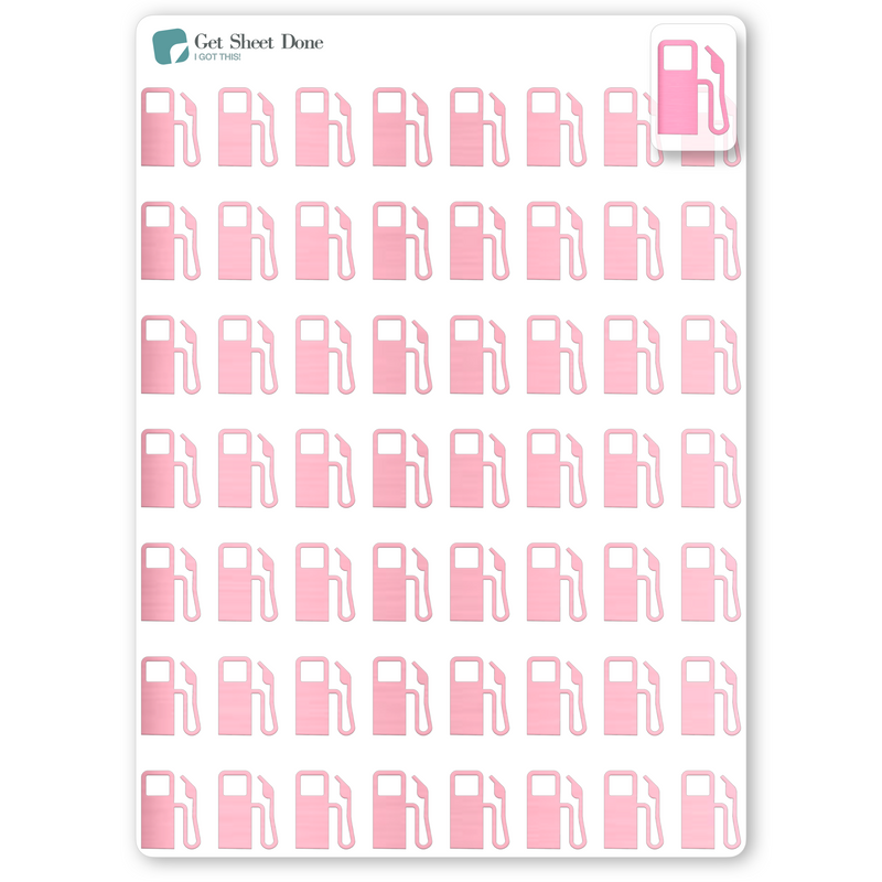 Foiled Gas Planner Stickers.