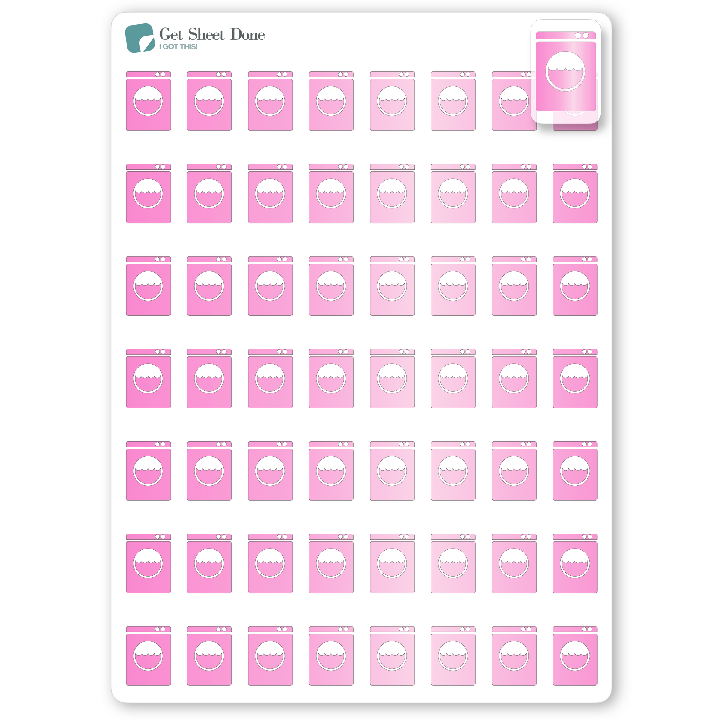 Foiled Laundry Stickers.