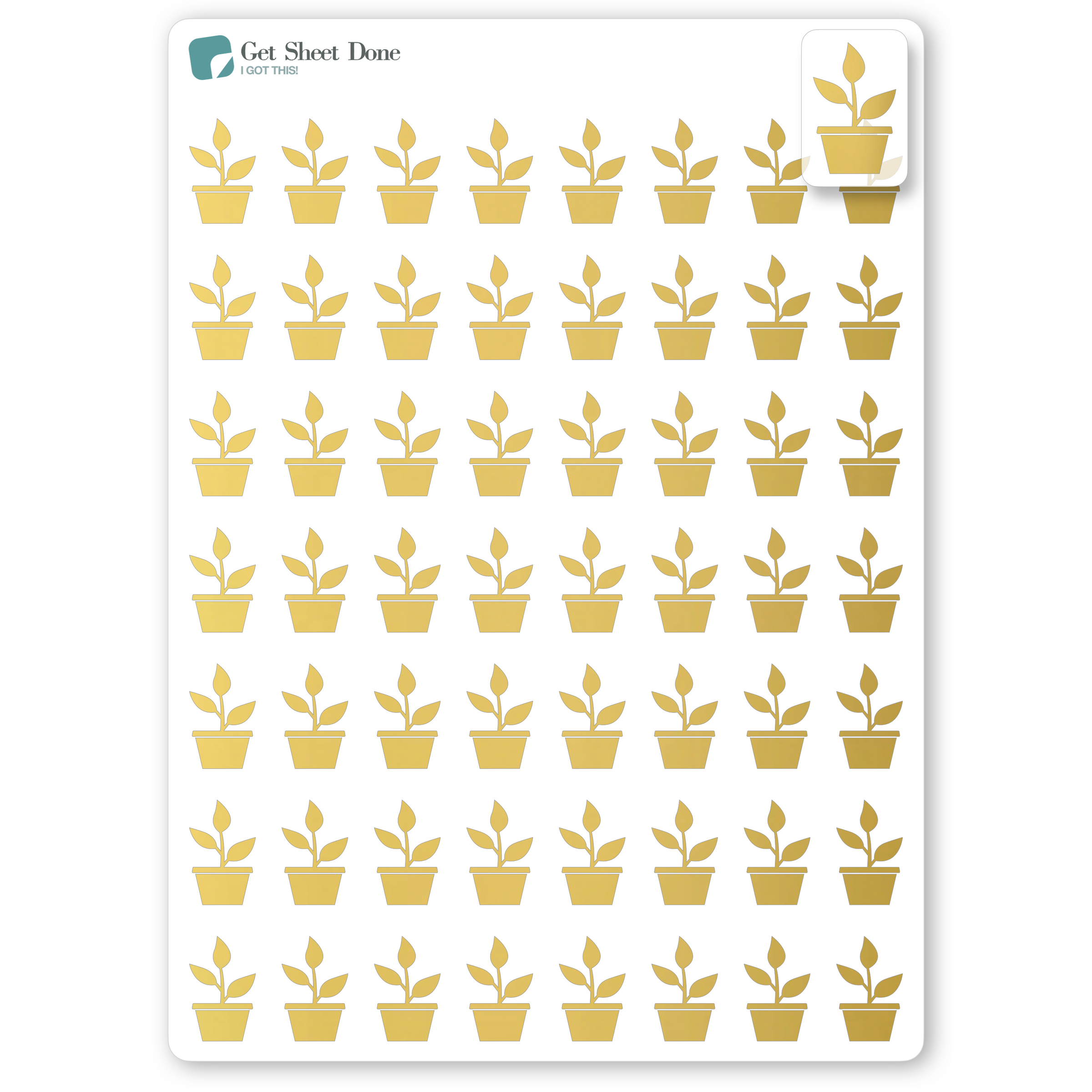 Foiled Plant Stickers.