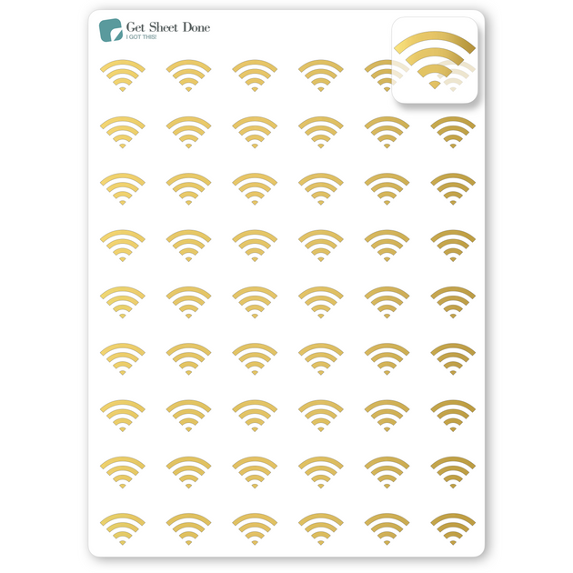 Foiled Wifi Stickers - Pay Internet Stickers - Budget Planner Stickers ...