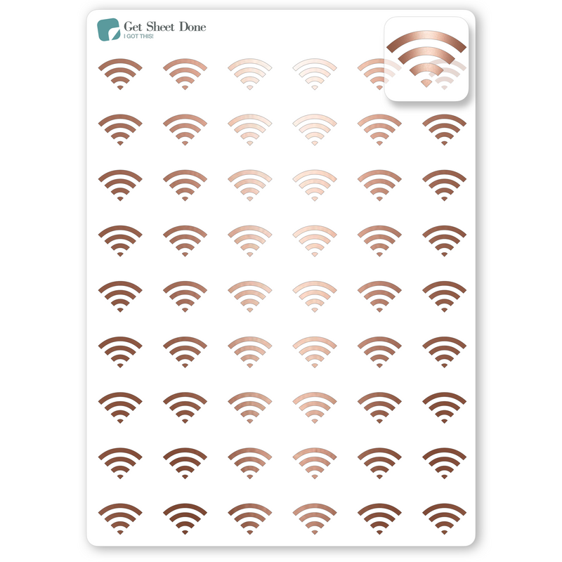 Foiled Wifi Stickers.